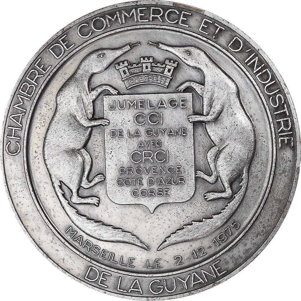Francja, medal, Jumelage CCI de la Guyane avec CRCI Provence, Industry, 1975