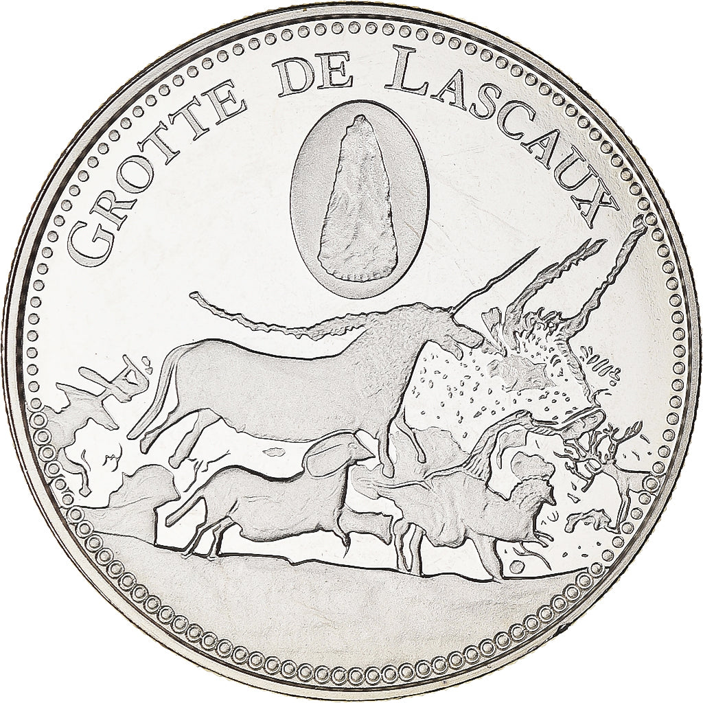 France, Medal, La Grotte de Lascaux, MS(65-70), Copper-nickel