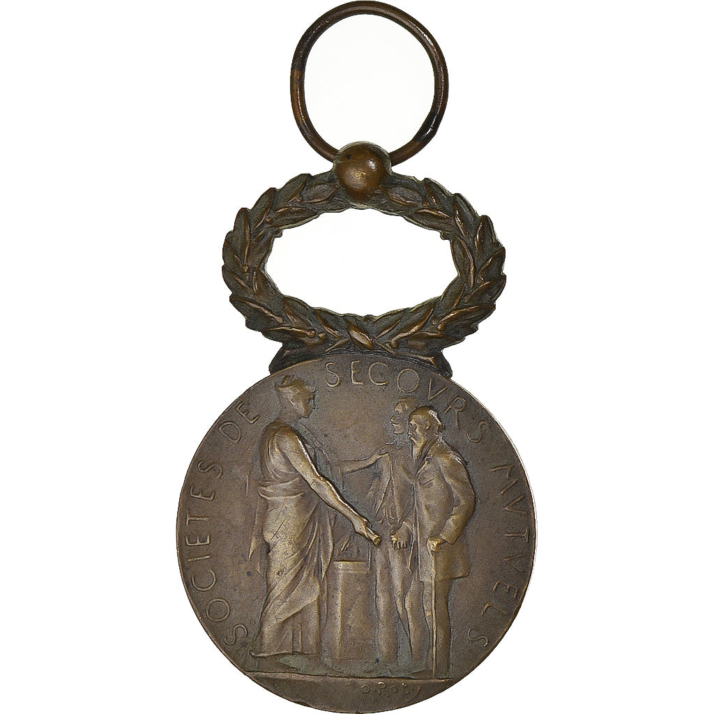 France, Sociétés de Secours Mutuels, Médaille, Très bon état, Roty, Bronze
