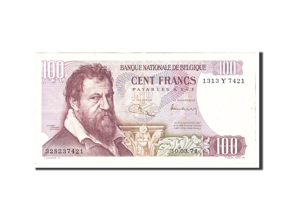 Banknote, Belgium, 100 Francs, 1971, 1971-03-30, KM:134b, VF(30-35)