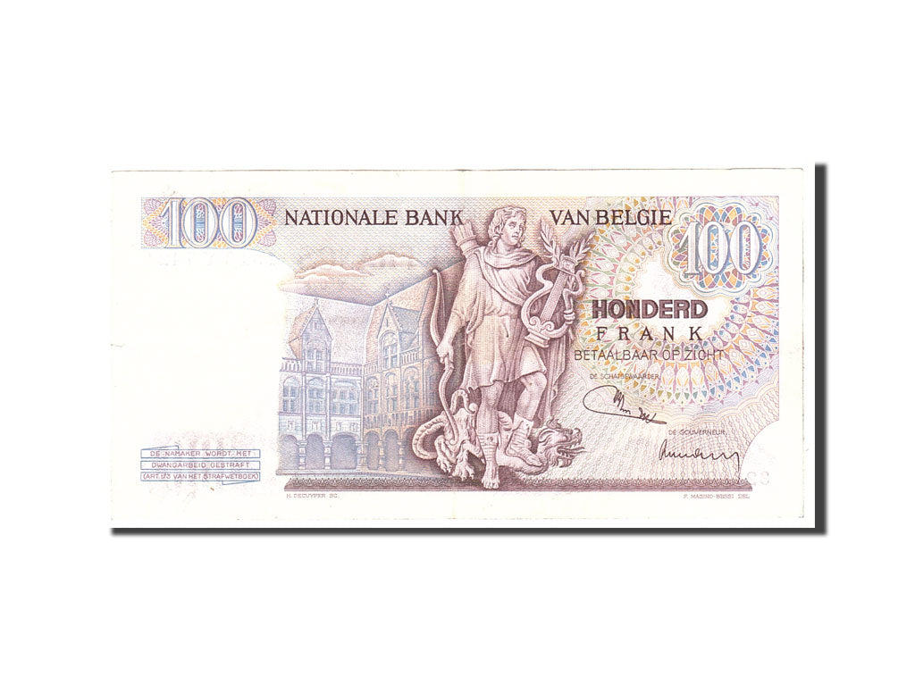 Banknote, Belgium, 100 Francs, 1971, 1971-03-30, KM:134b, VF(30-35)