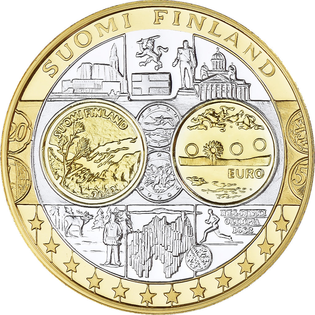 Finlande, Médaille, Euro, Europa, Politics, FDC, FDC, Argent