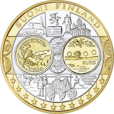 Finlande, Médaille, Euro, Europa, Politics, FDC, FDC, Argent