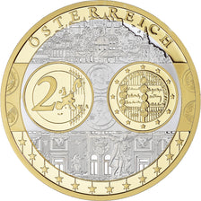Austria, Medal, Euro, Europa, Politics, FDC, MS(65-70), Silver