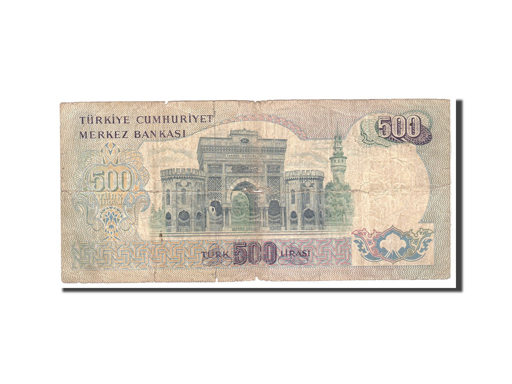 Turkey, 500 Lira, 1970, KM:190, Undated, VG(8-10)