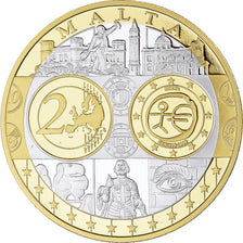 Malta, medalla, Euro, Europa, Politics, FDC, FDC, Plata