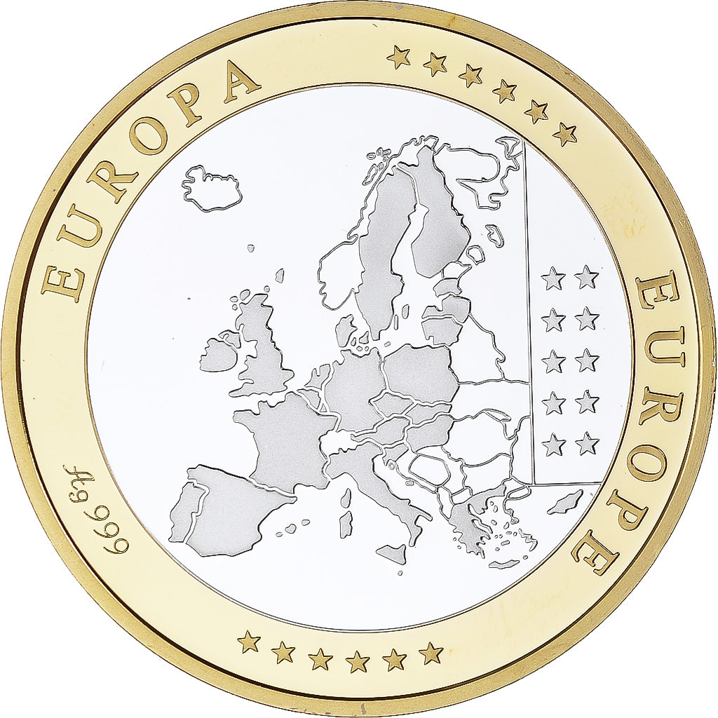 Italy, Medal, Euro, Europa, FDC, MS(65-70), Silver