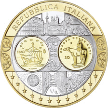 Italië, Medaille, Euro, Europa, Politics, FDC, FDC, Zilver