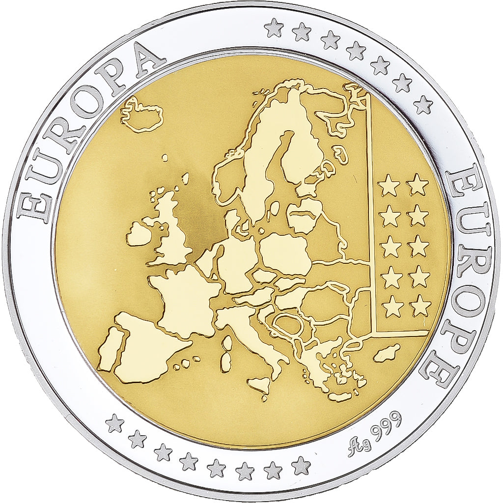Italie, Médaille, Euro, Europa, Politics, FDC, FDC, Argent