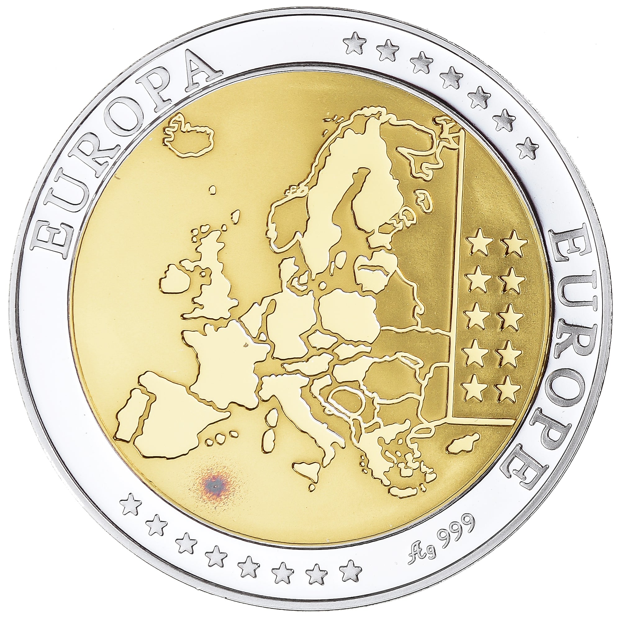 Monaco, Medal, L'Europe, Monaco, Politics, MS(65-70), Silver