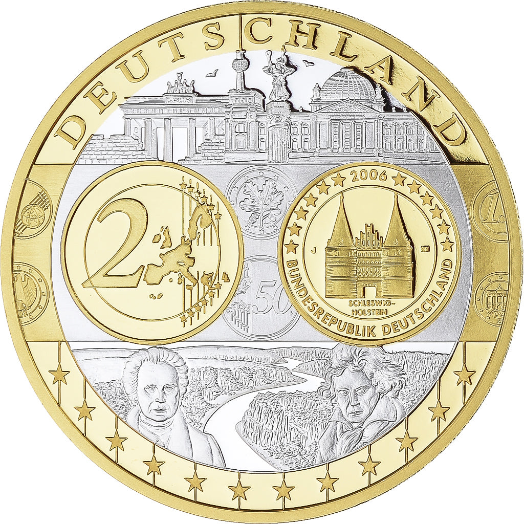 Germany, Medal, Euro, Europa, Politics, MS(65-70), Silver