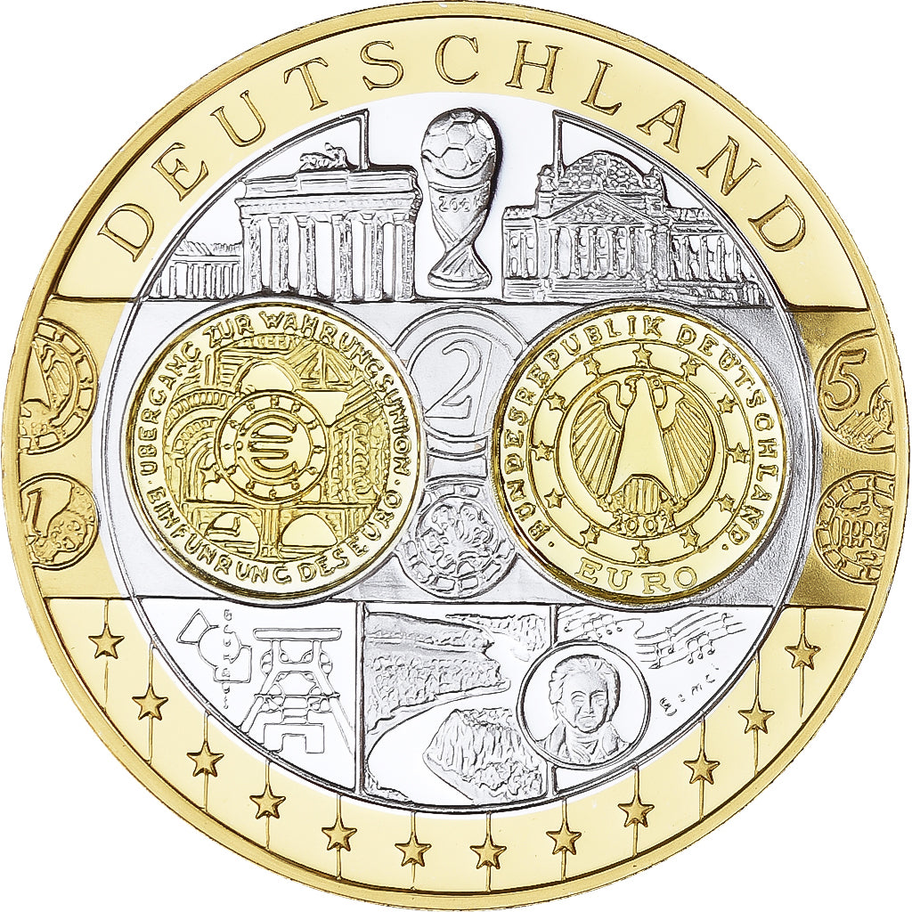Germany, Medal, Euro, Europa, Politics, MS(65-70), Silver