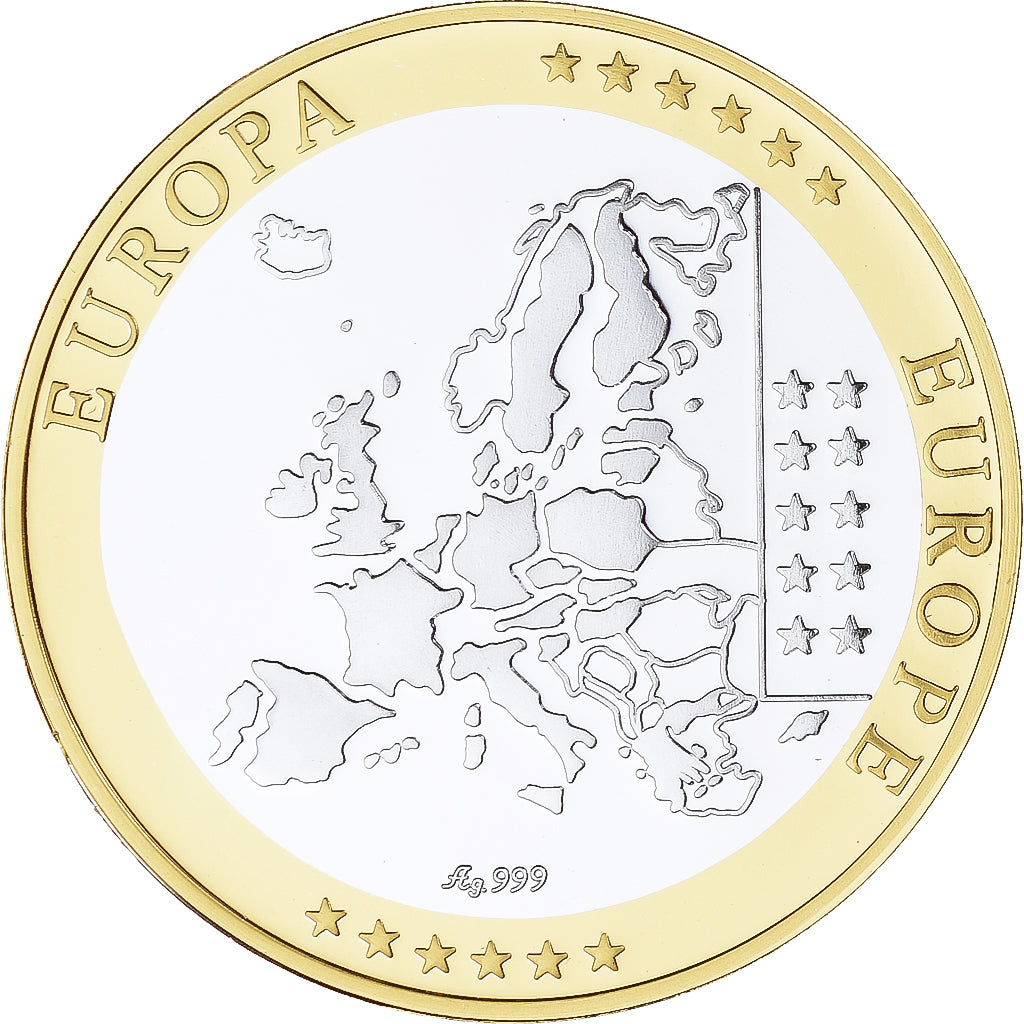 Germany, Medal, Euro, Europa, Politics, MS(65-70), Silver