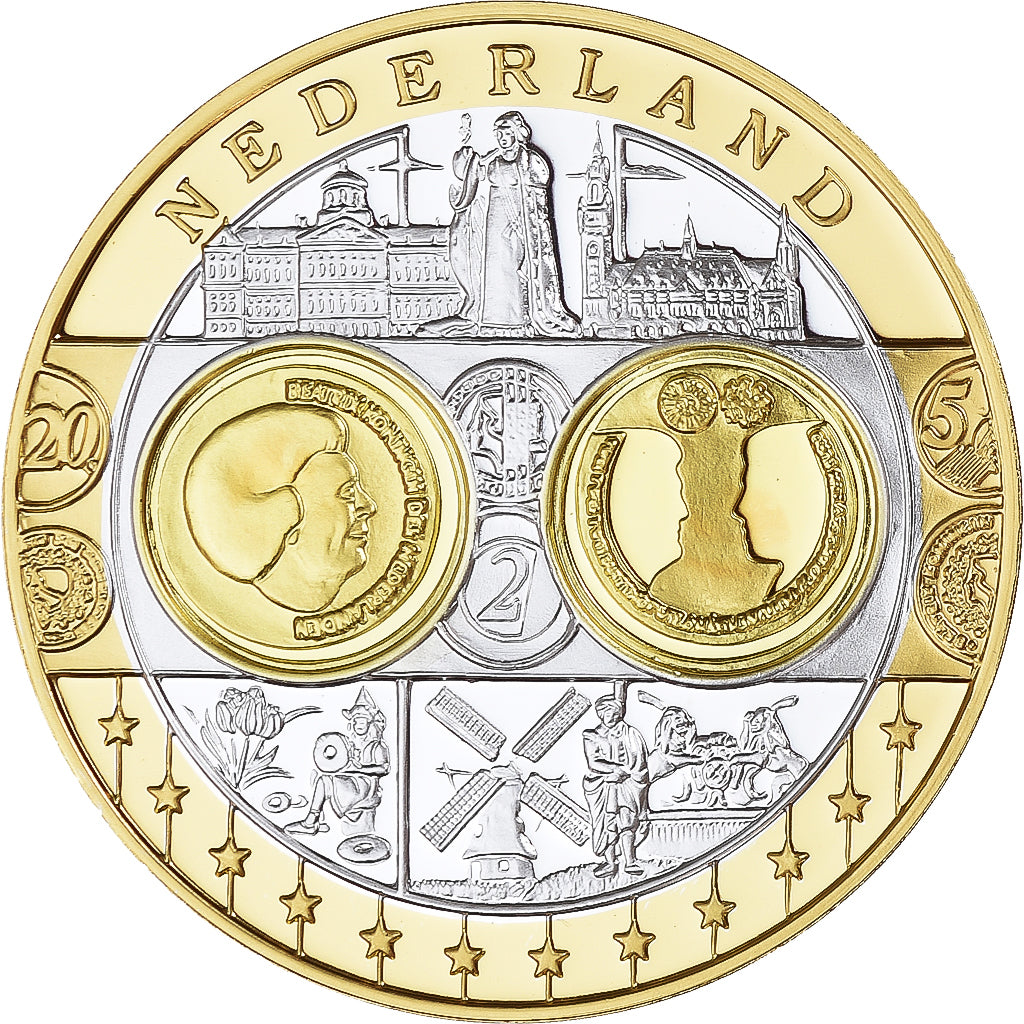 Pays-Bas, Médaille, Euro, Europa, Politics, FDC, Argent