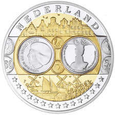 Países Baixos, medalha, Euro, Europa, Politics, MS(65-70), Prata