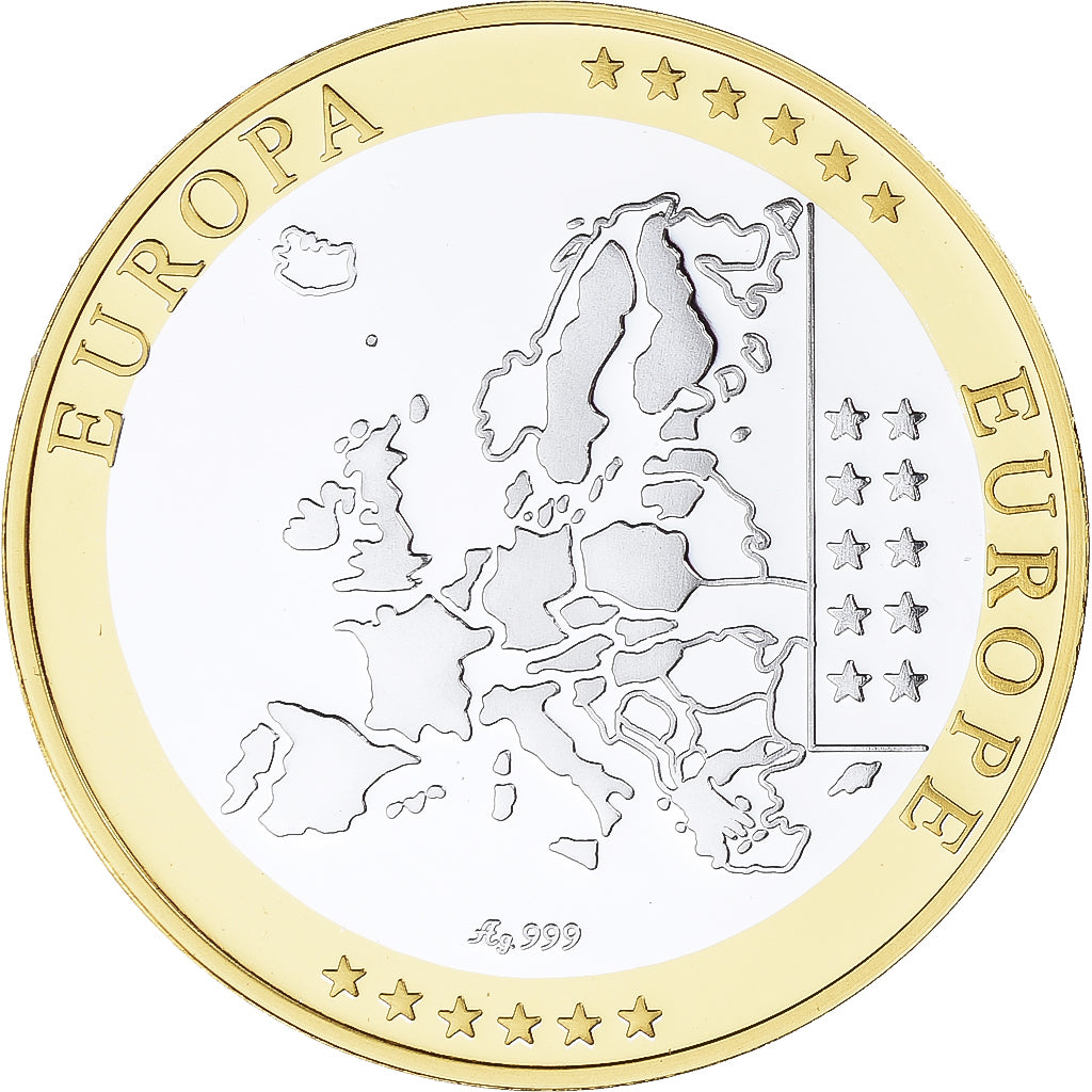 Estonie, Médaille, Euro, Europa, Politics, FDC, Argent