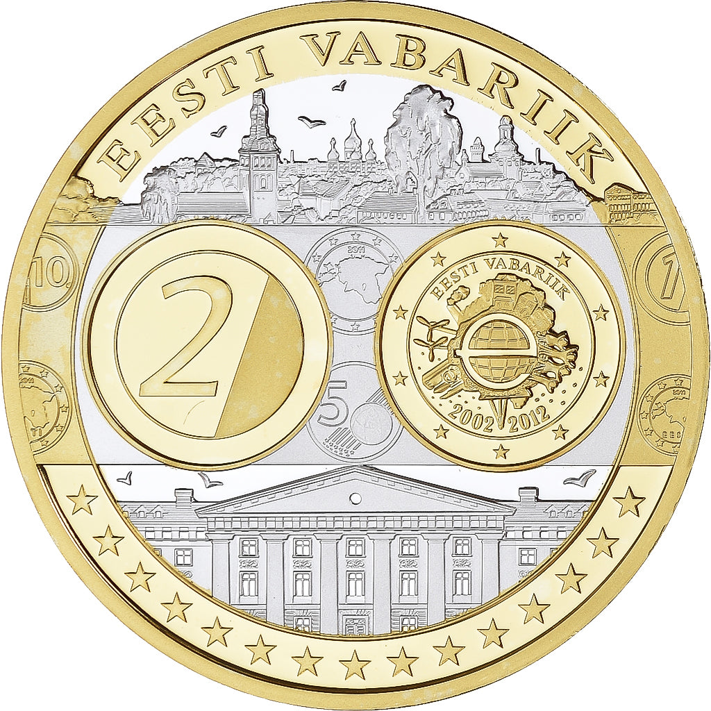 Estonie, Médaille, Euro, Europa, Politics, FDC, Argent