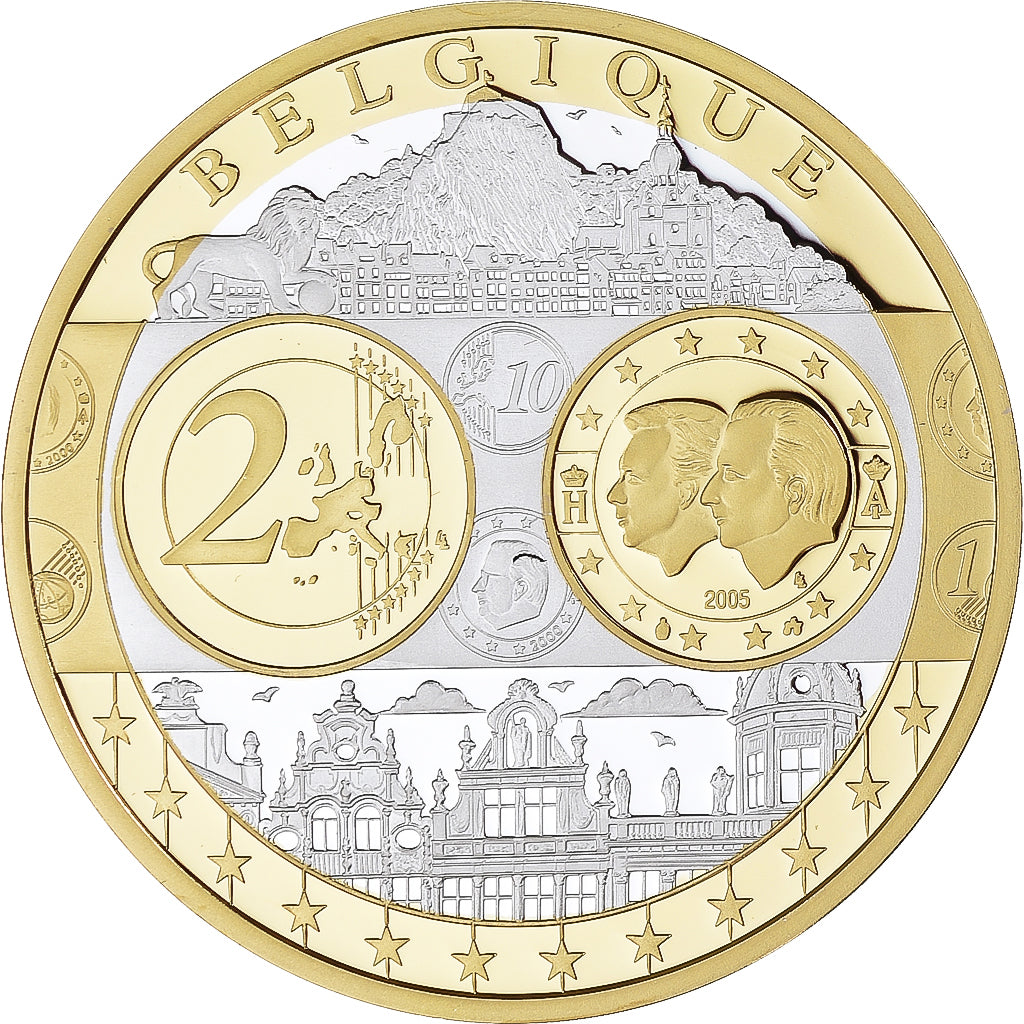 Belgique, Médaille, Euro, Europa, Politics, FDC, FDC, Argent