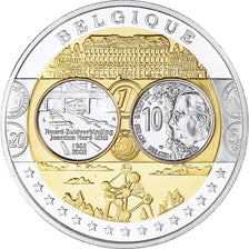 Belgium, Medal, Euro, Europa, Politics, FDC, MS(65-70), Silver