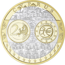Chypre, Médaille, Euro, Europa, Politics, FDC, Argent