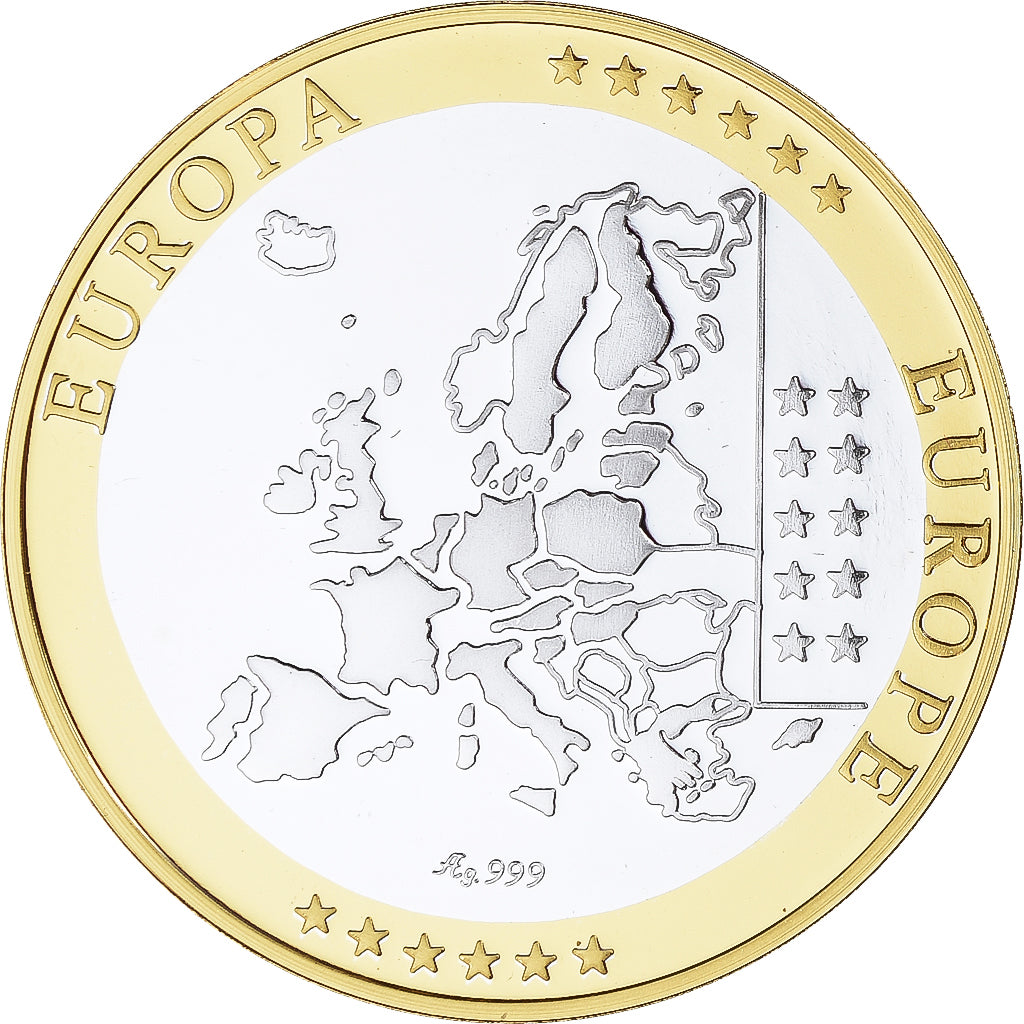 Cypr, medal, Euro, Europa, Politics, MS(65-70), Srebro