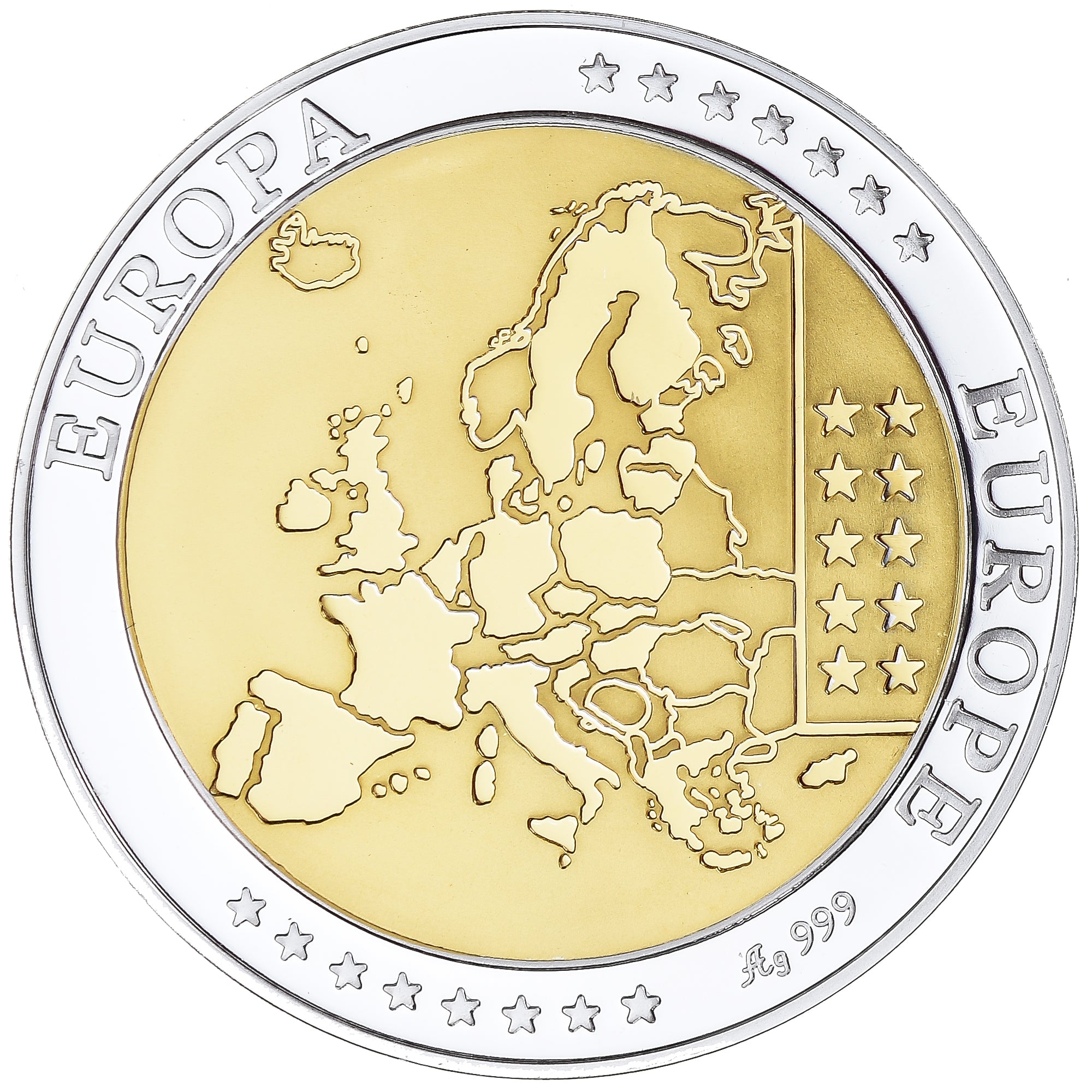 Chypre, Médaille, Euro, Europa, Politics, FDC, Argent