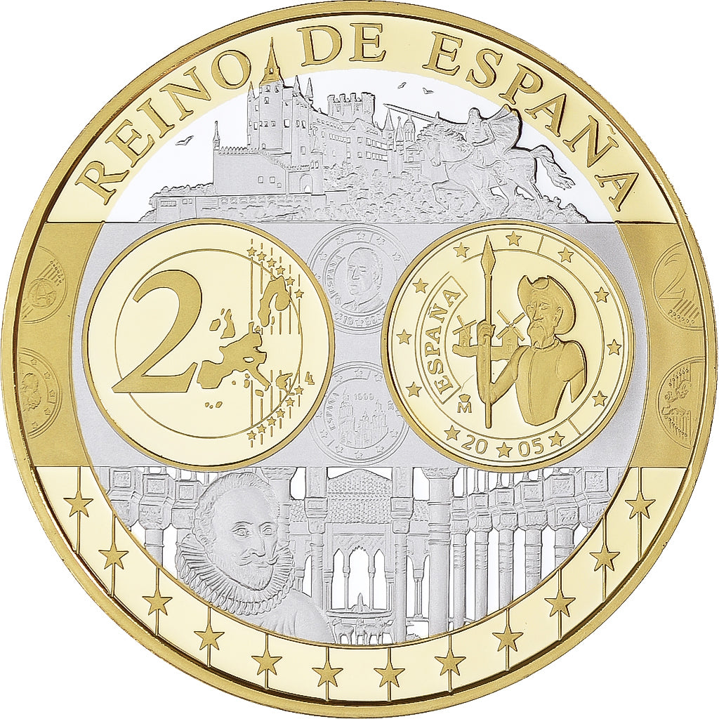 Espagne, Médaille, Euro, Europa, Politics, FDC, Argent