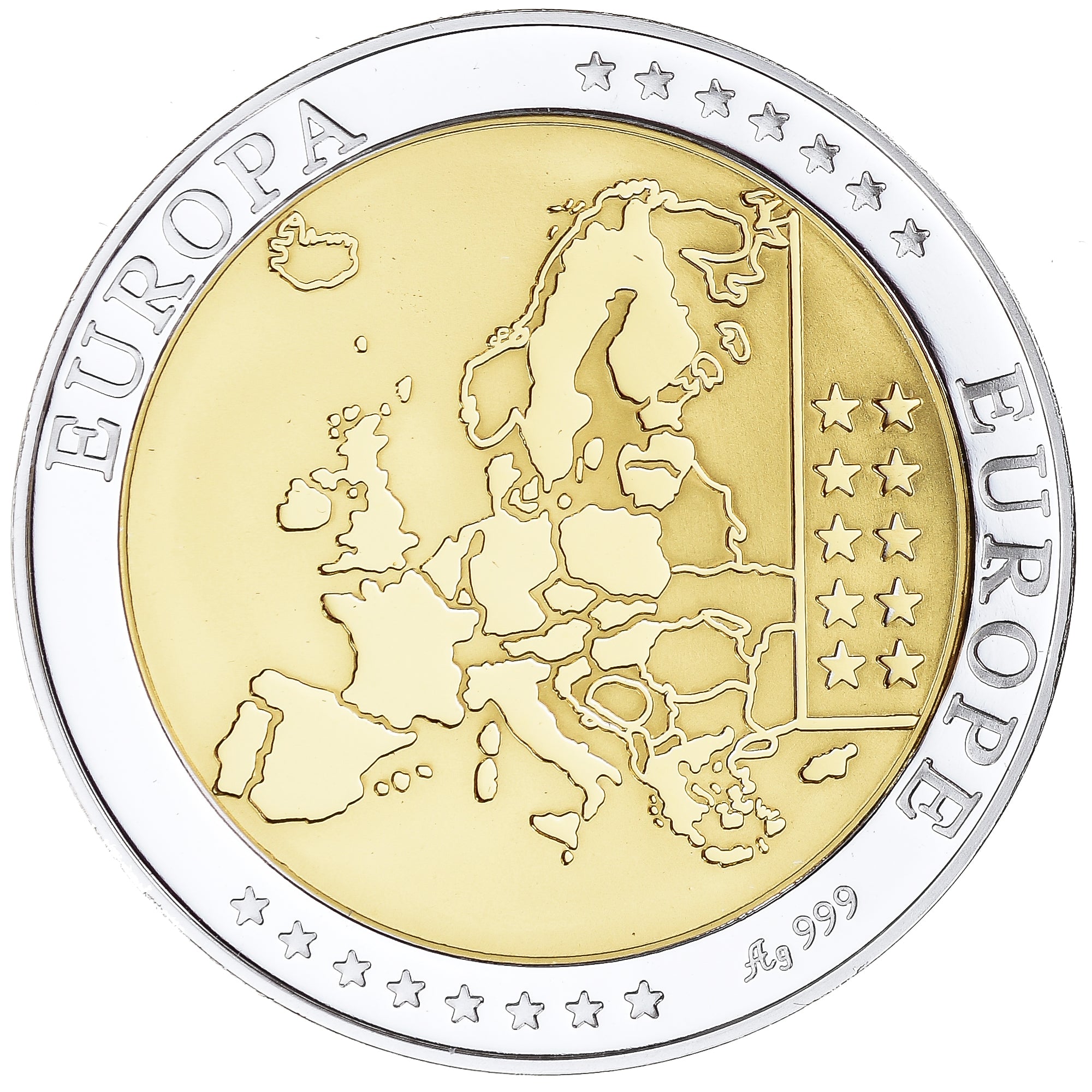 Irlande, Médaille, Euro, Europa, Politics, FDC, FDC, Argent