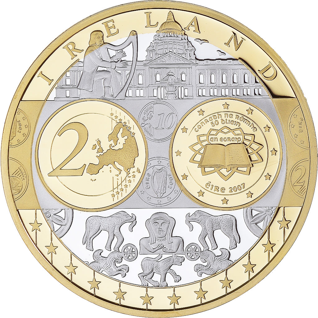 Ireland, Medaille, Euro, Europa, Politics, FDC, STGL, Silber