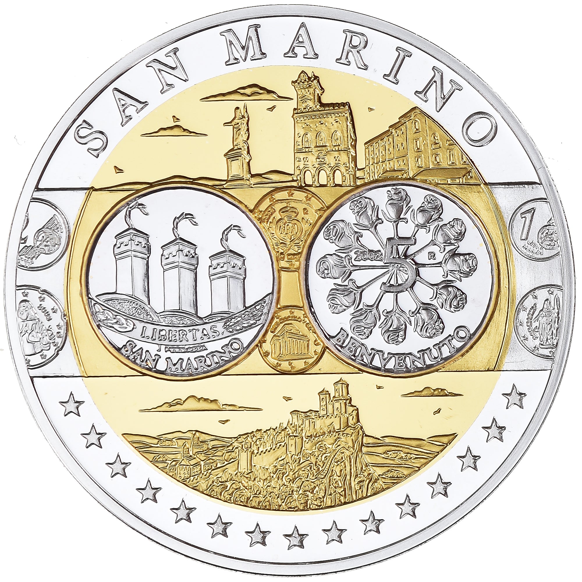 Saint Marin , Médaille, Euro, Europa, Politics, FDC, Argent