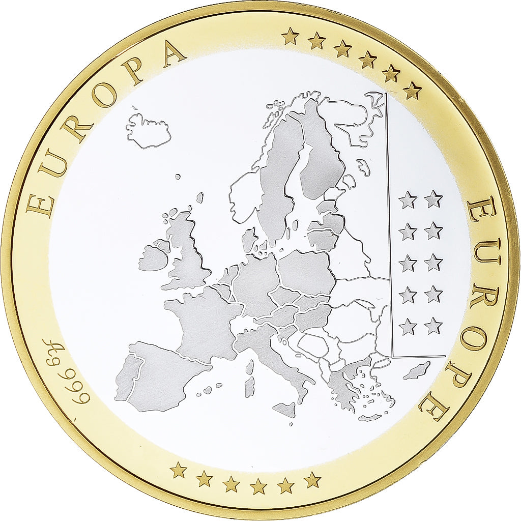 San Marino, medalha, Euro, Europa, Politics, MS(65-70), Prata