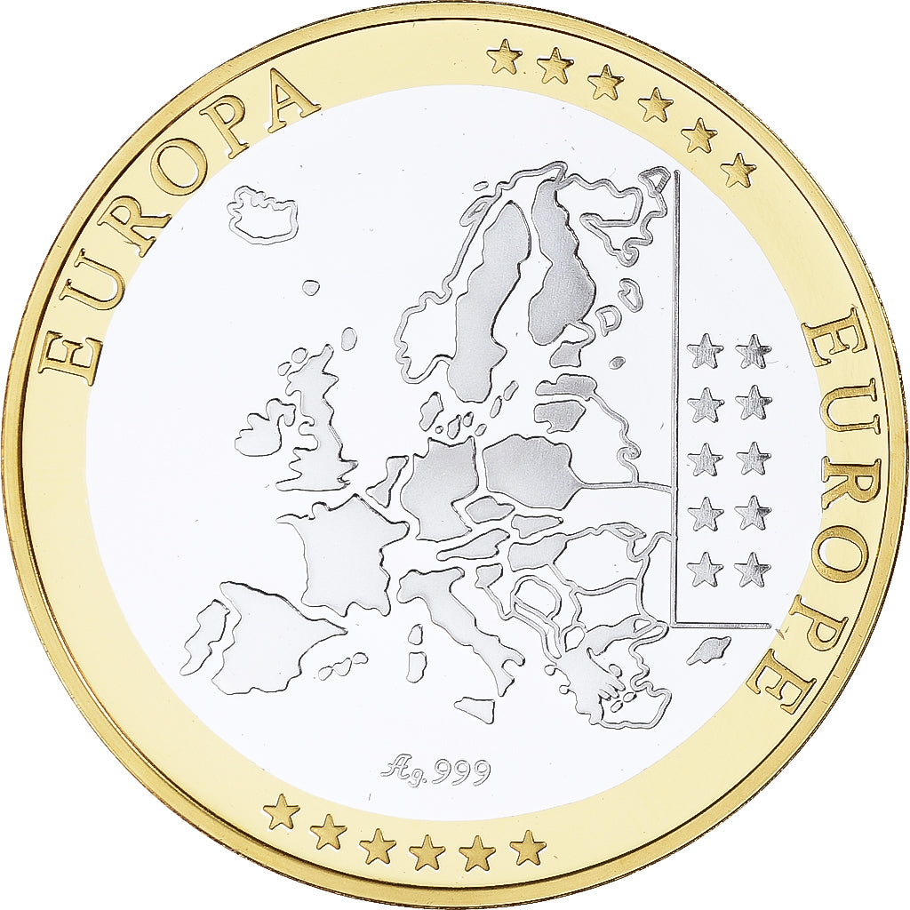 San Marino, medalha, Euro, Europa, Politics, MS(65-70), Prata