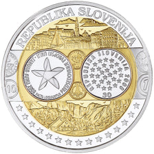 Slovenia, Medal, Euro, Europa, Politics, FDC, MS(65-70), Silver