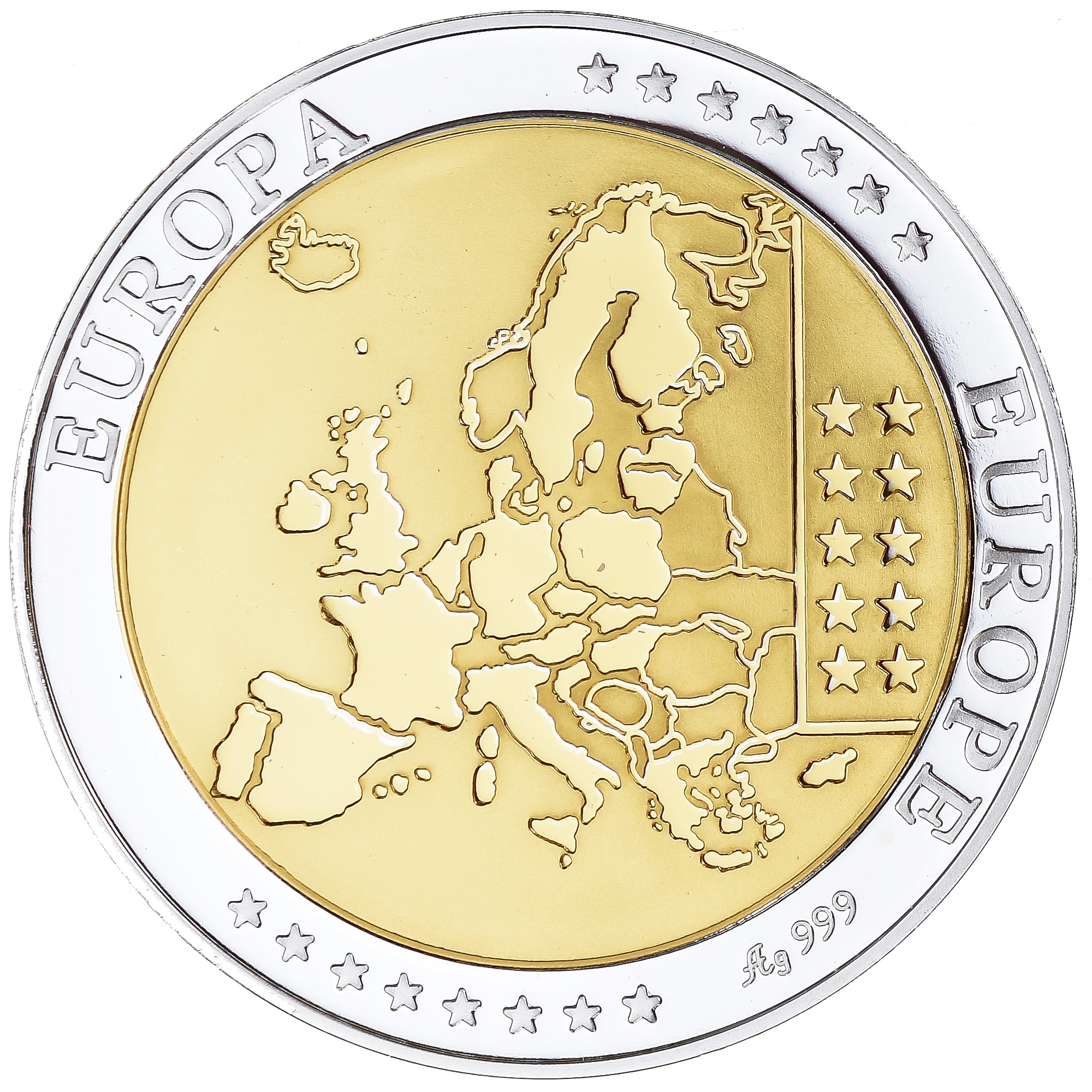 Slovenia, Medal, Euro, Europa, Politics, FDC, MS(65-70), Silver