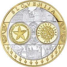 Slovenia, Medal, Euro, Europa, Politics, FDC, MS(65-70), Silver