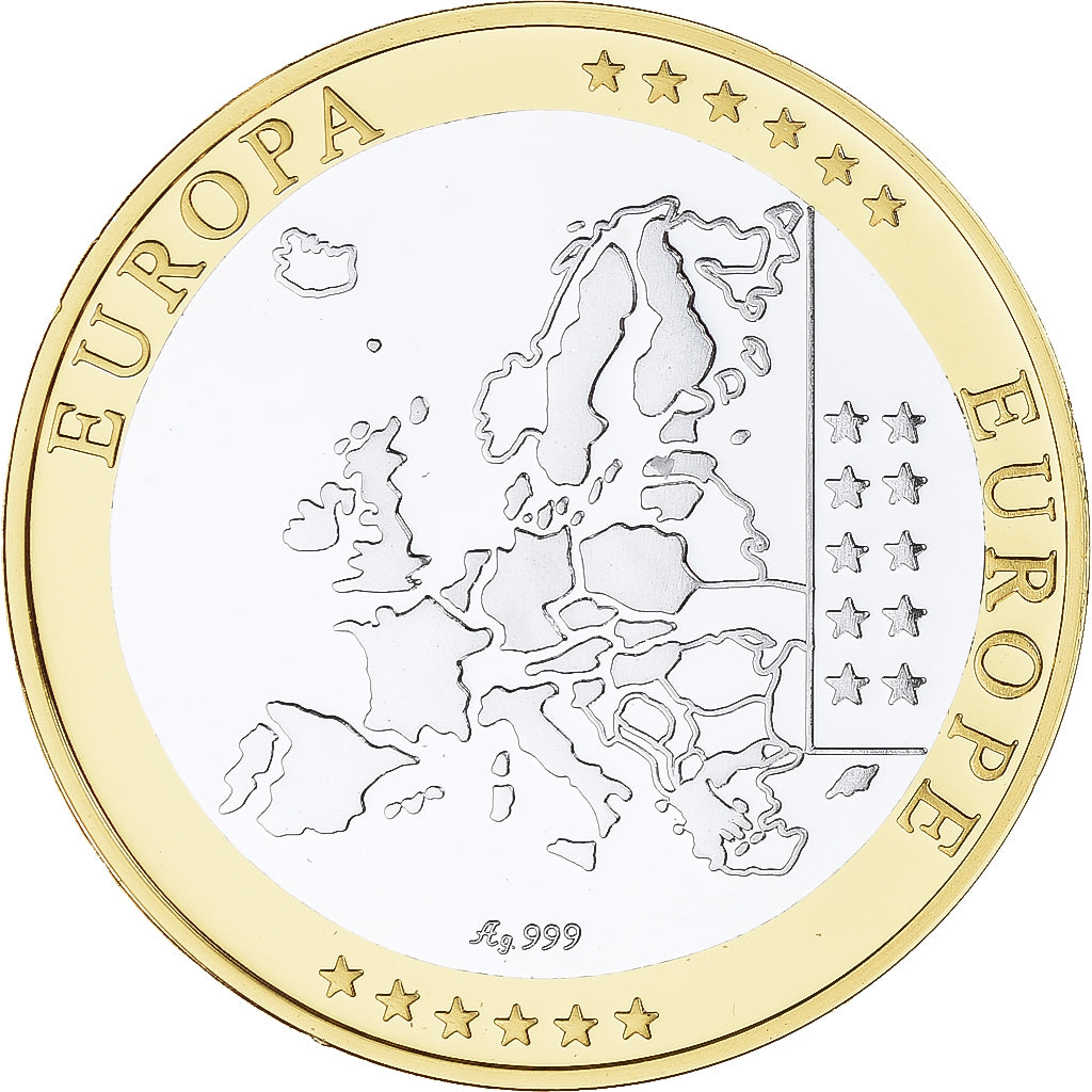 Slovenia, Medal, Euro, Europa, Politics, FDC, MS(65-70), Silver