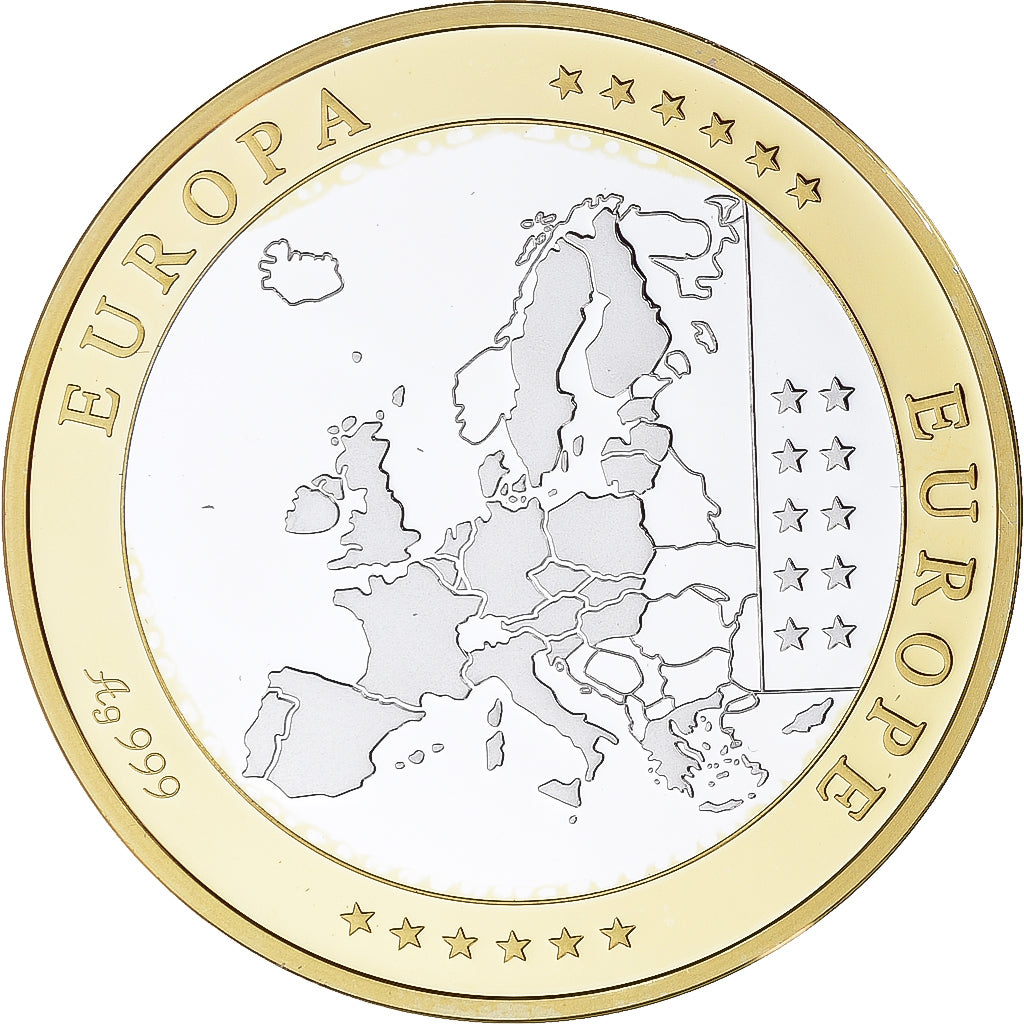 Slovenia, Medal, Euro, Europa, Politics, FDC, MS(65-70), Silver
