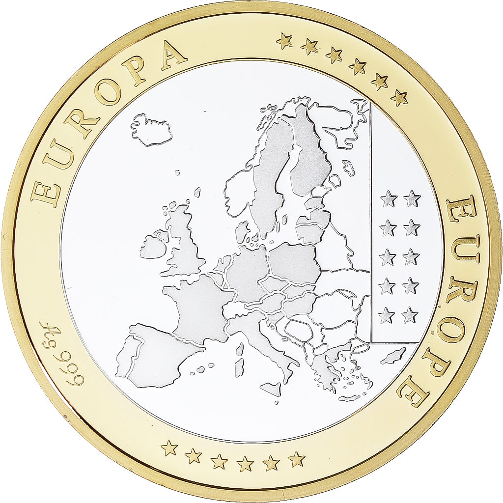 Portugal, Médaille, Euro, Europa, Politics, FDC, Argent