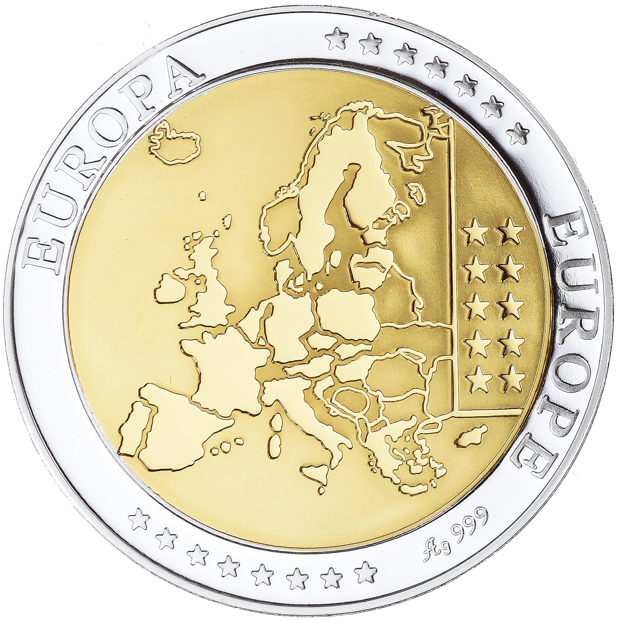 Grécia, medalha, L'Europe, Politics, MS(65-70), Prata
