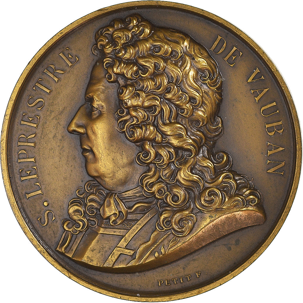 France, Medal, Leprestre de Vauban, History, 1819, Petit, Restrike, MS(63)