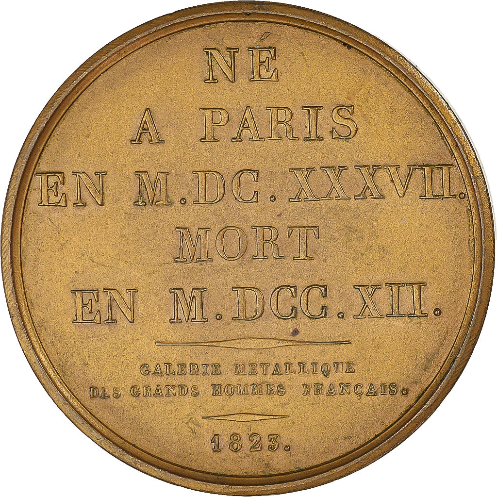 França, medalha, Galerie des Grands Hommes, Nicolas Catinat, História, 1823