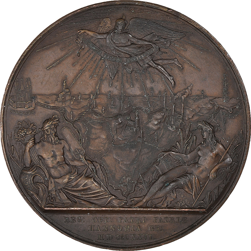 Belgique, Médaille, Guillaume Ier, Restauration de la Navigation fluviale en