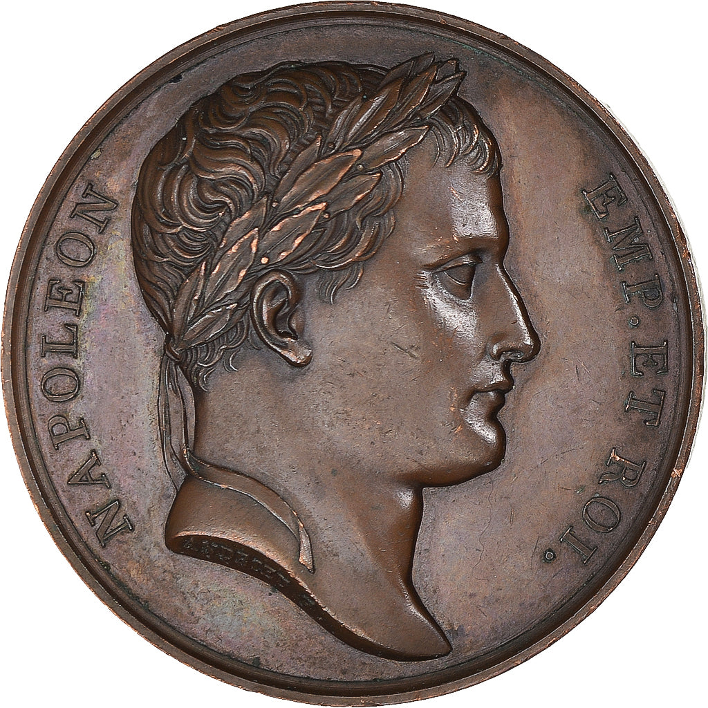 France, Médaille, Napoléon Ier, Canal de Mons à Condé, History, 1813