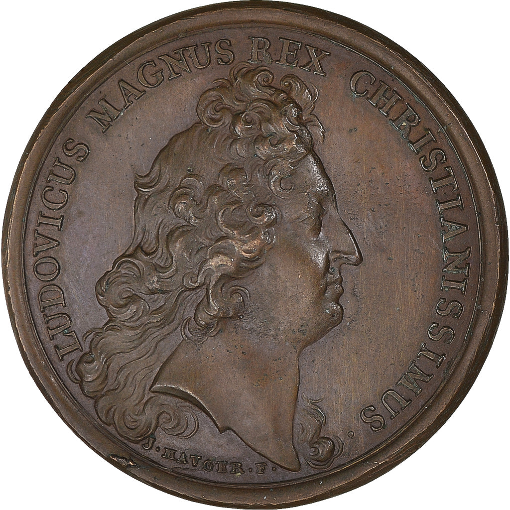 France, Medal, Louis XIV, Prise de Condé, History, 1676, Mauger, AU(50-53)