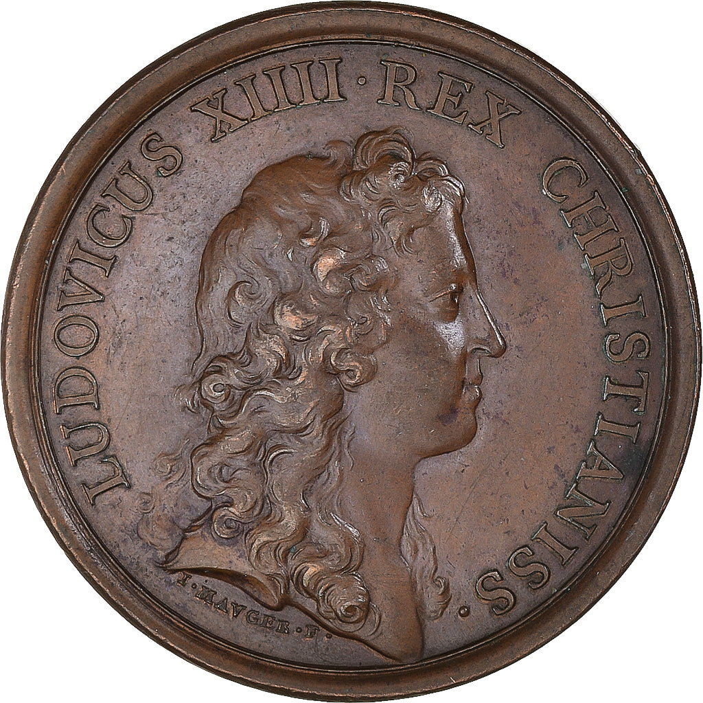 França, medalha, Louis XIV, Prise de Landrecies, Condé et Saint-Ghislain