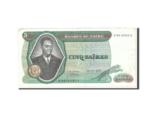 Zaire, 5 Zaïres, 1977, KM:R3c, 1972-11-24, VF(20-25)