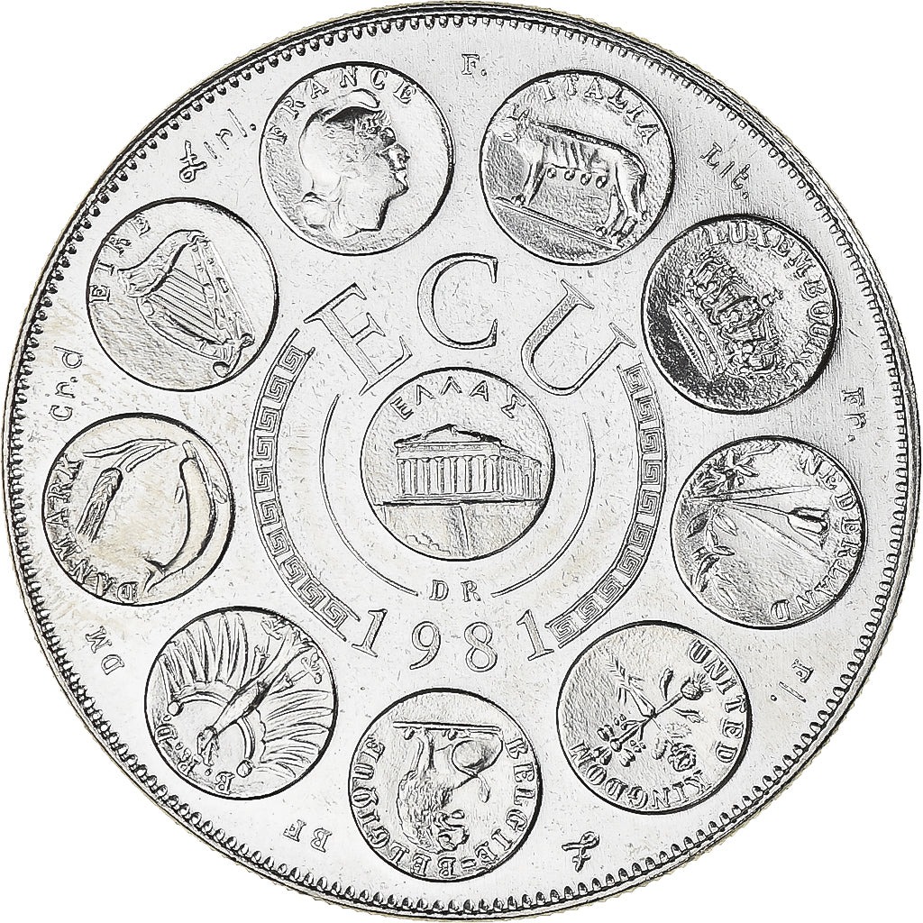 France, Medal, Ecu Europa, Europe Assise, Politics, 1981, Rodier, MS(65-70)