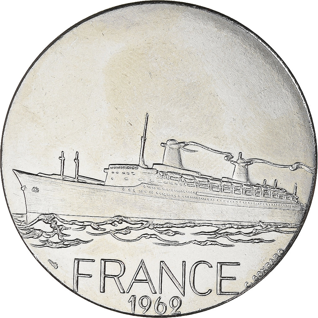Francia, medaglia, Compagnie Générale Transatlantique, France, Shipping, C.