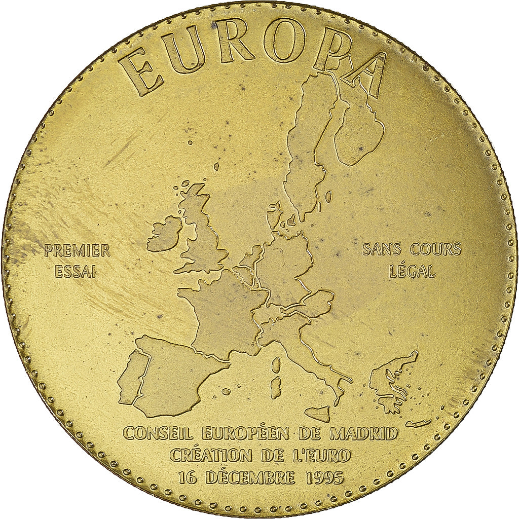 Francia, medaglia, Essai 1 euro, 1995, Europa, SPL, Bronze Florentin
