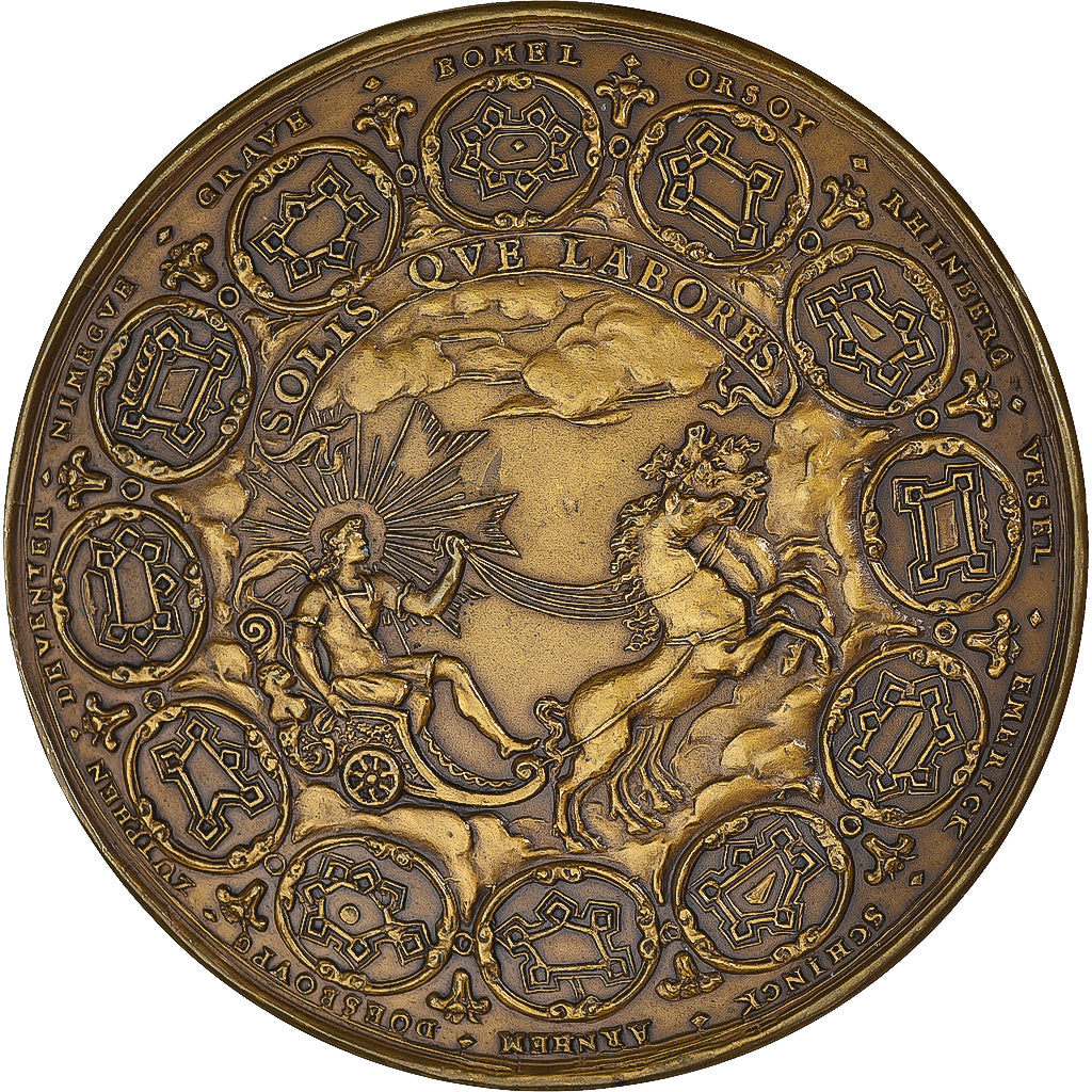 France, Medal, Louis XIV et les Forts, History, Cheron, Restrike, MS(63), Bronze